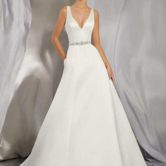 Mori Lee Dresses & Skirts - Size 14 Morilee Ivory Satin Wedding Gown